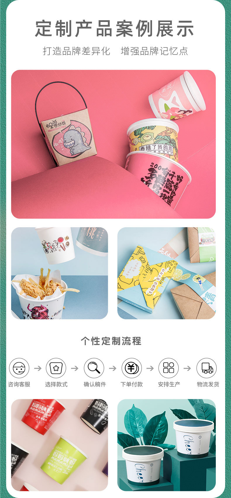 一次性牛皮纸透明盖寿司外卖打包快餐便当盒沙拉雾盒炸鸡盒详情5