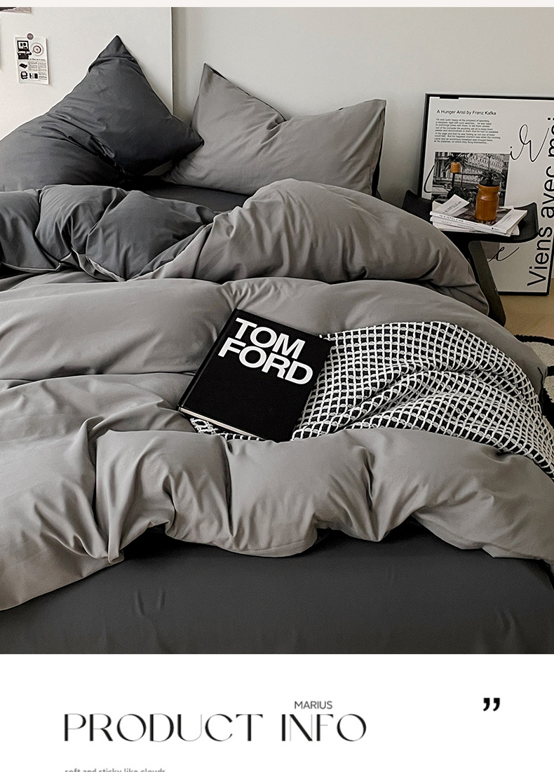 母婴级A类正品床上四件套ins裸睡纯水洗棉床单被套被罩宿舍三件套详情2