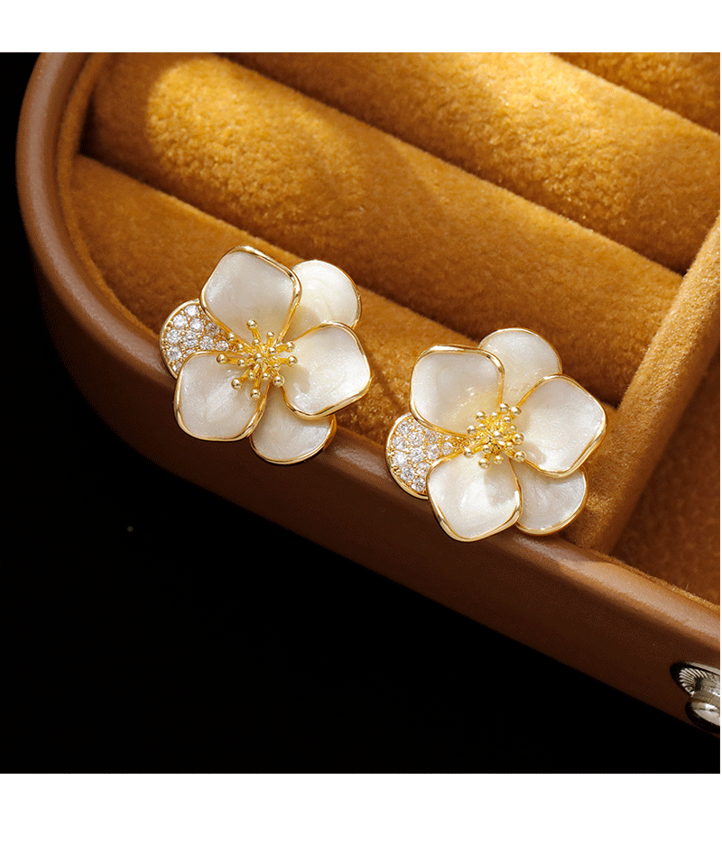 Hyacinth nicho diseño sentido alto temperamento lujo ligero aretes únicos pendientes de flores mujeres 2025 tik yin boom earwear pic 4