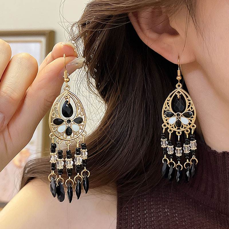 耳环度假风网红耳坠海边耳勾ins夏天新款拉菲草编手编藤编耳饰女详情32