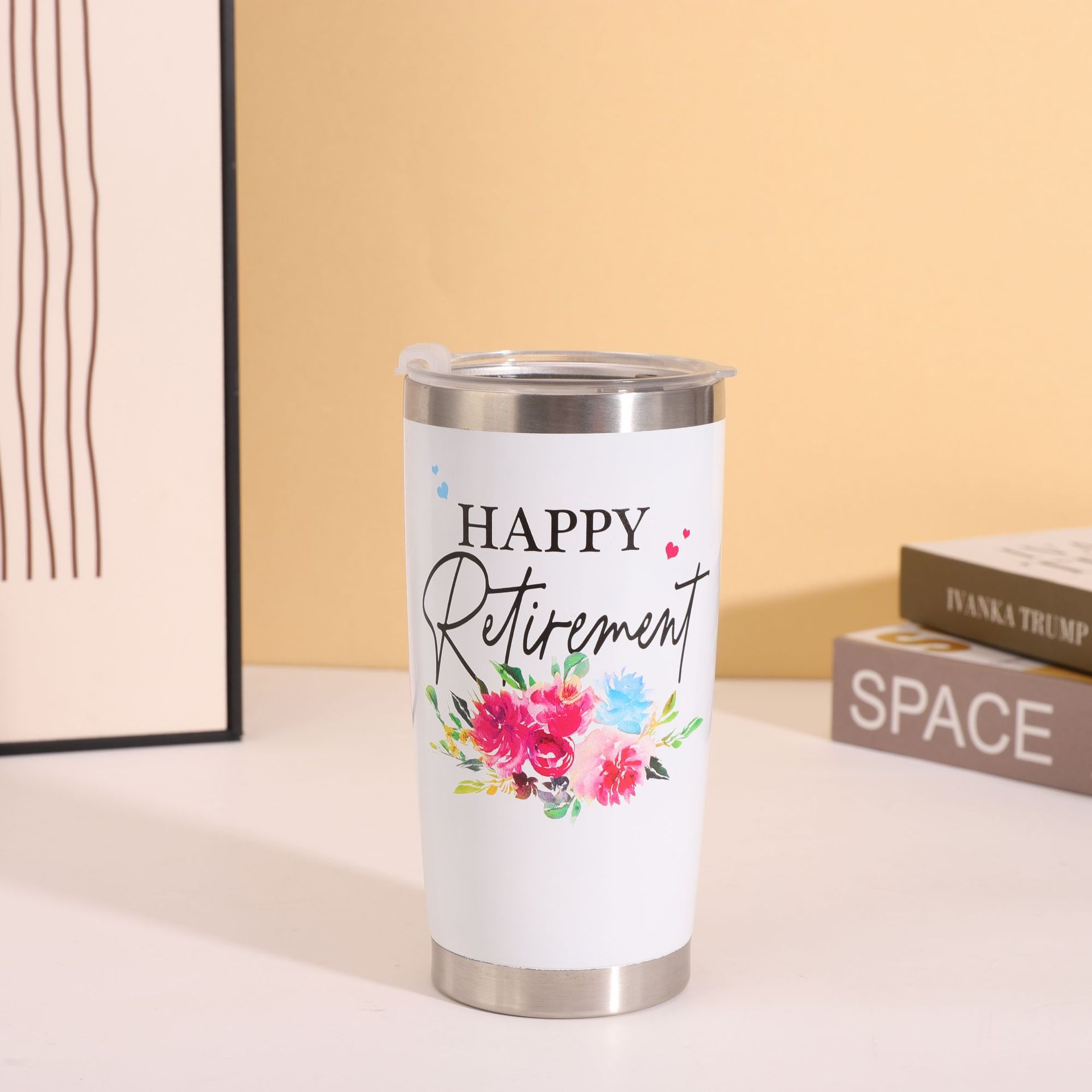 New American-style solid color 20oz powder-coated car cup, 304 stainless steel large-capacity vacuum portable water cup, insulated cup pic 9