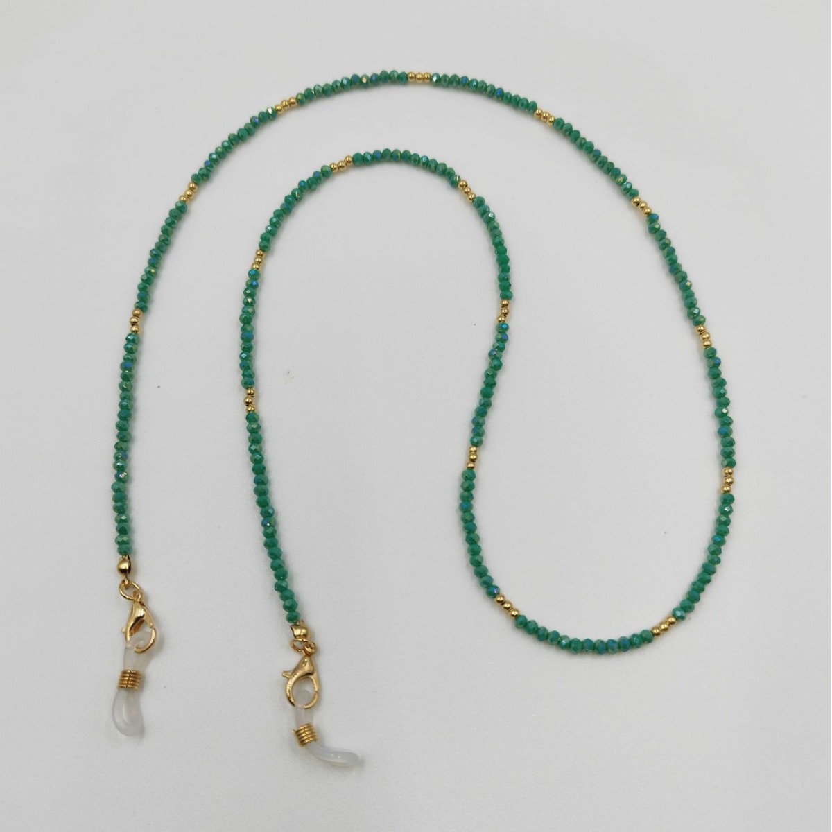 韩版时尚水晶夹金珠串珠眼镜链口罩链挂脖耳机挂链女项饰厂家直销详情4