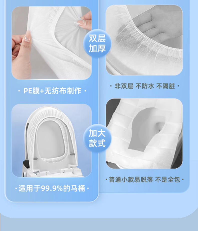 一次性马套垫智能马桶通用加厚加大双筋便携酒店大号一次性马桶垫详情5
