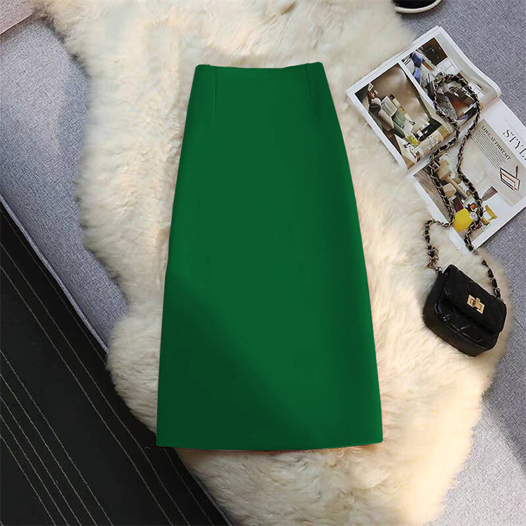 西装半身裙女中长款直筒裙垂坠感夏季2025小个子通勤风开叉包臀裙详情17