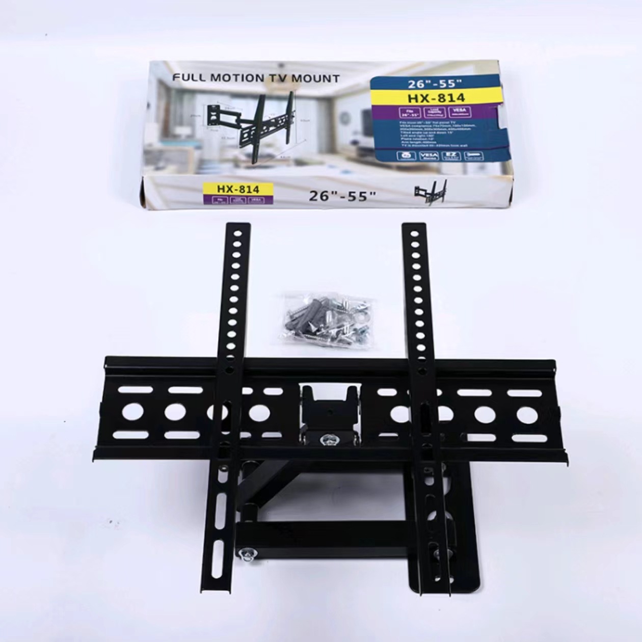 Telescopic swing TV stand, LCD TV swing TV hanging rack, single-arm and double-arm telescopic TV stand pic 15