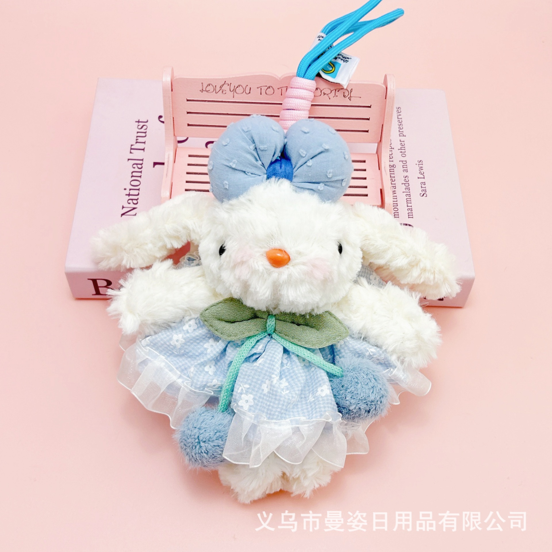 手工可爱垂耳兔毛绒玩具少女心钥匙扣公主裙精致兔子公仔摆摊批货详情26