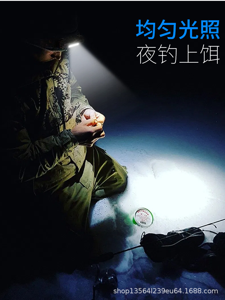led strong headlight, mini charging, small waterproof diffused light cob headlight, outdoor night fishing headlight, multi-functional headlight pic 4
