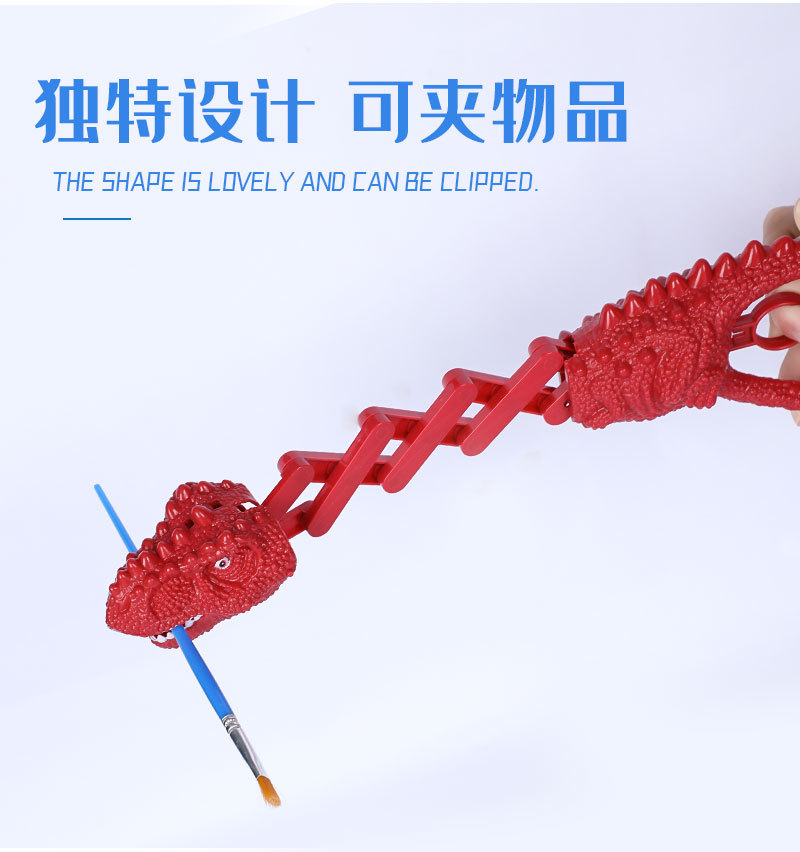 PVC креативные динозавры, детские сборщики, механические игрушки, забавные пружинные щипцы для смеха pic 3