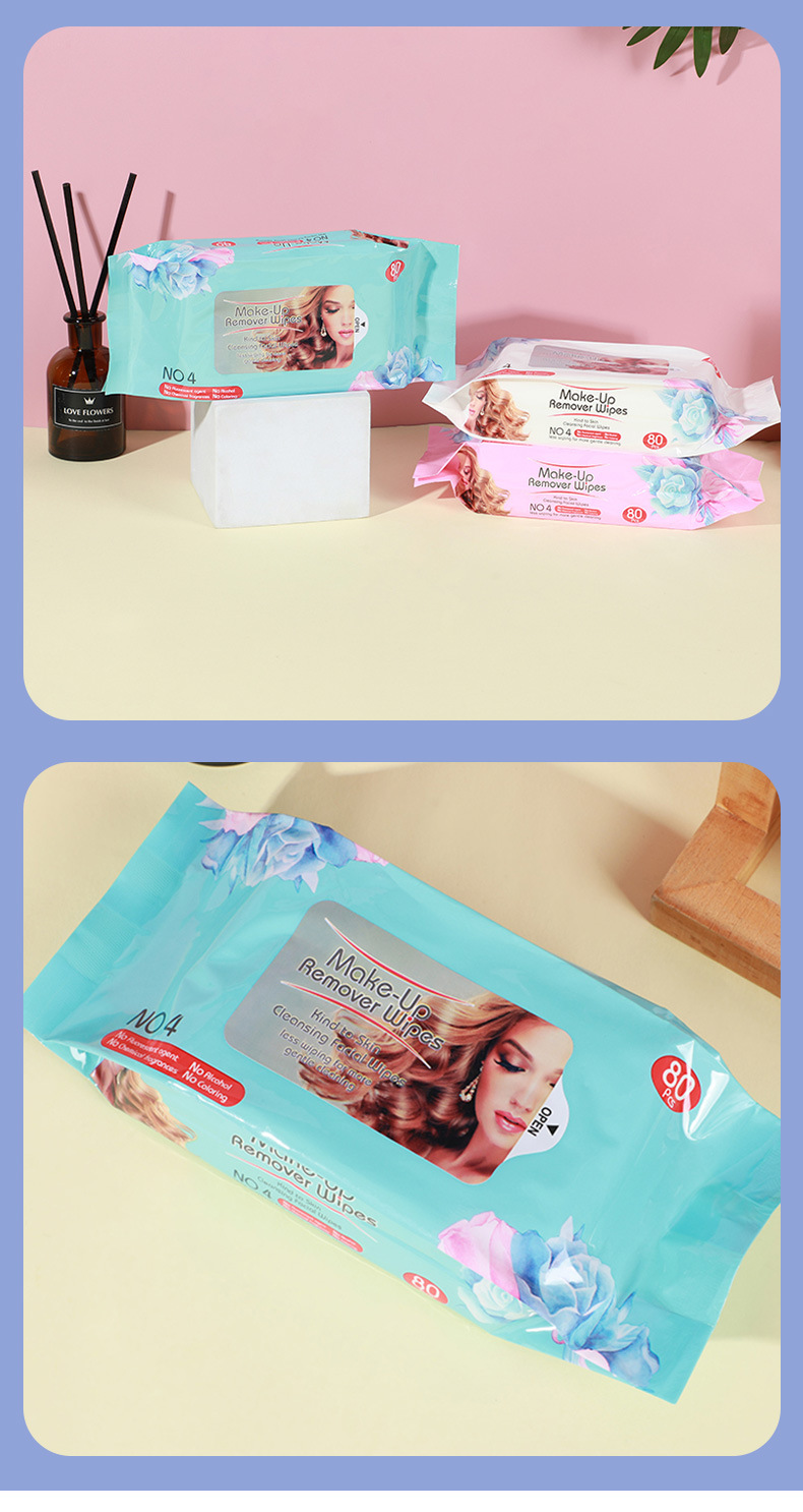 美女印花湿巾卸妆常备独立包装抽取式无纺布旅行多款便携清洁湿巾详情8