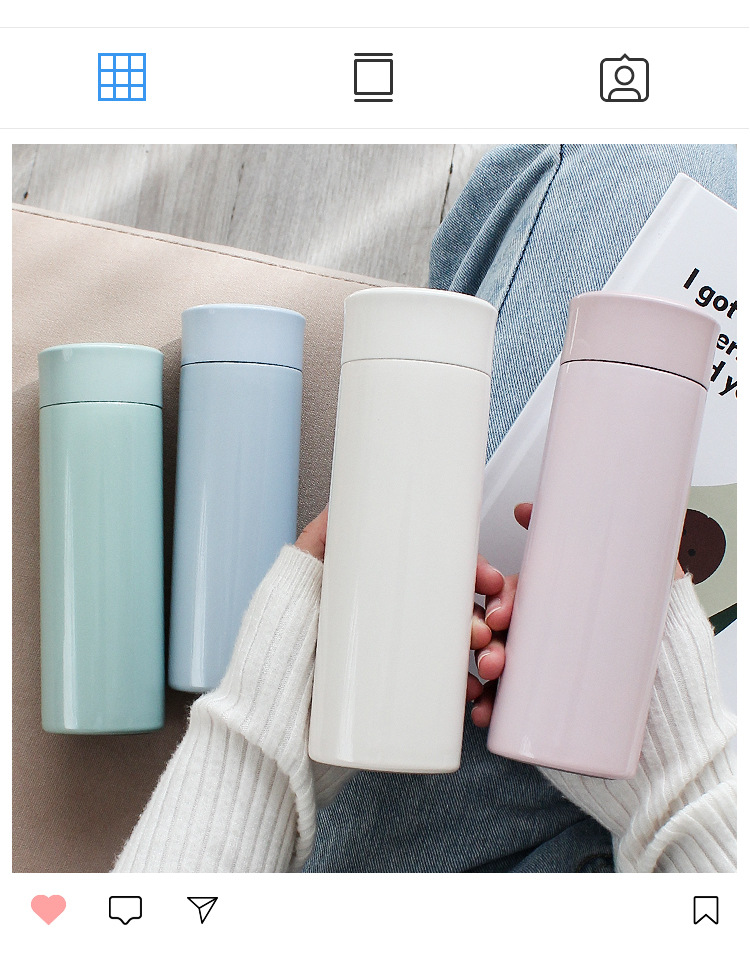 简约保温杯女精致不锈钢水杯学生便携清新韩版森系杯子ins原宿风详情7