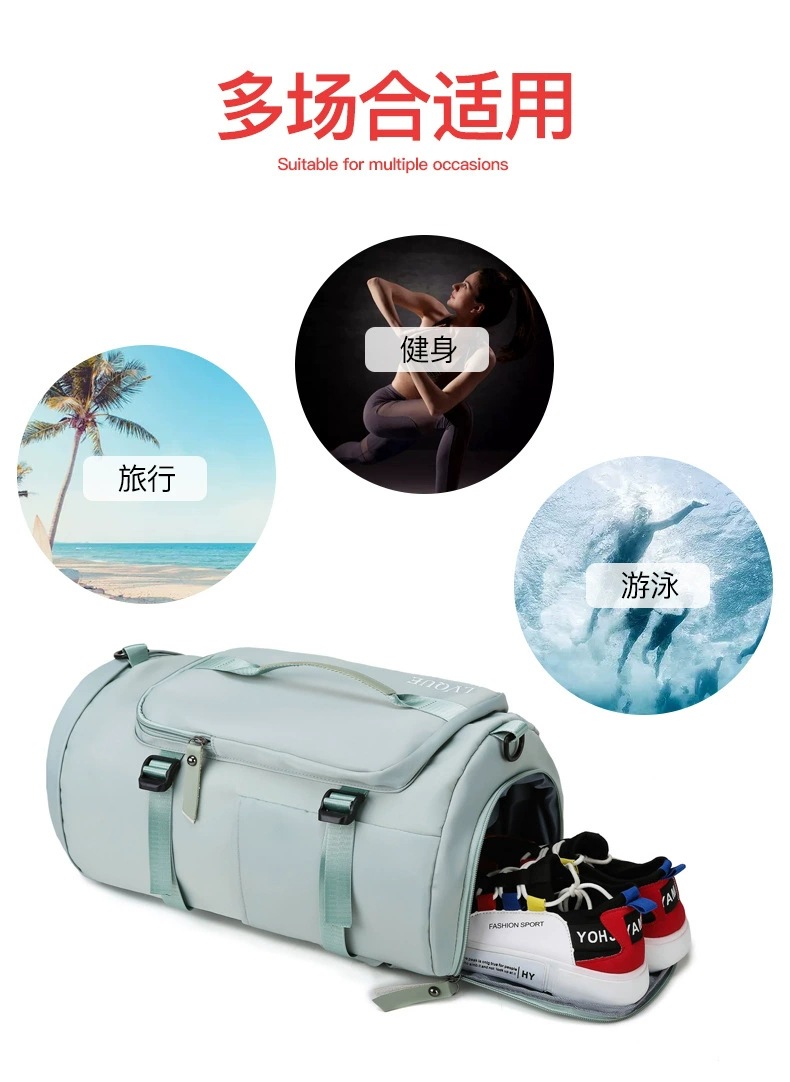 Large-capacity travel bags for foreign orders, multi-functional sports bags, dry and wet separation waterproof fitness bags, hand-held double-shoulder luggage bags pic 3