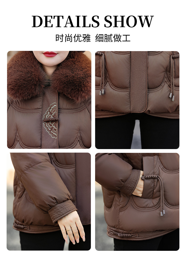 档口批发2025新款中年妈妈装棉服棉衣中老年加厚冬棉袄奶奶装外套详情4