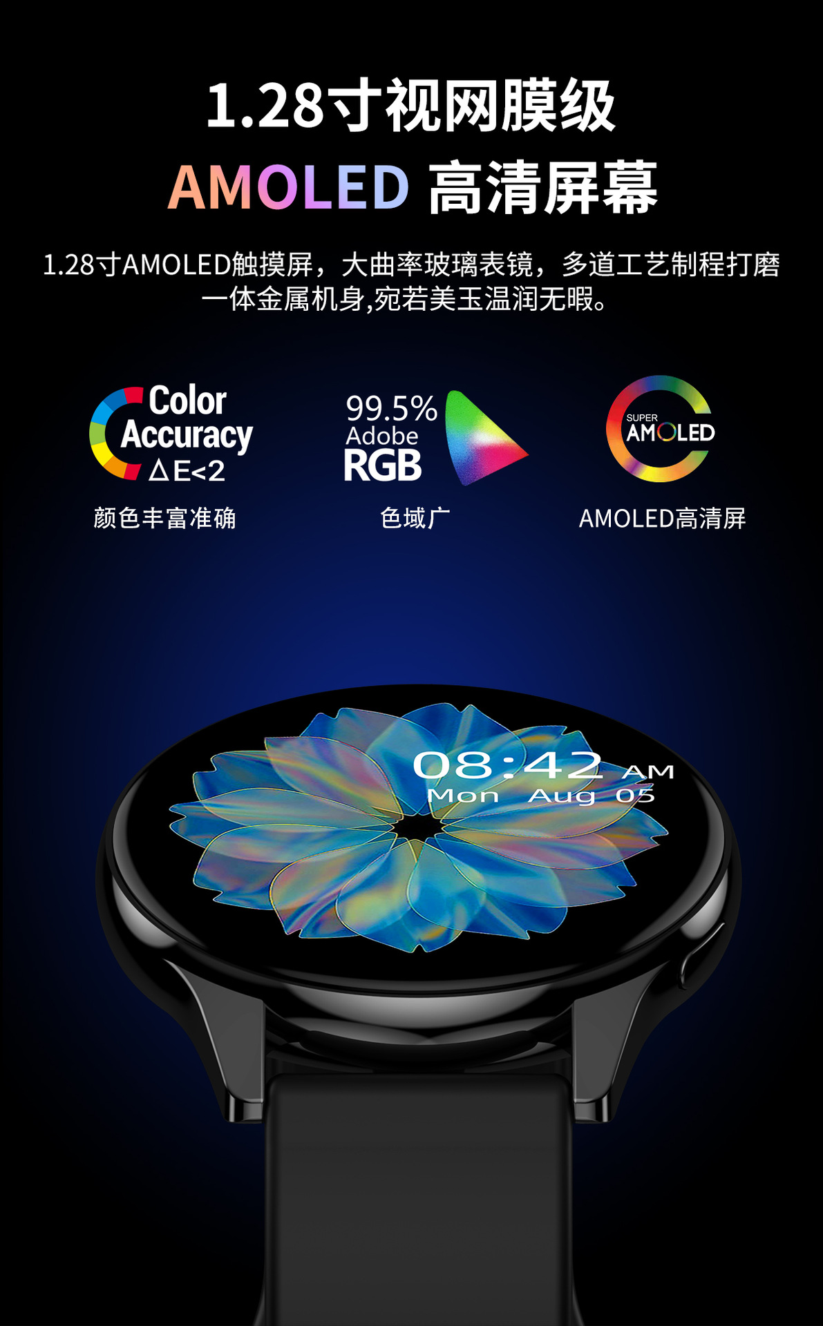 智能 圆屏通话心率T2pro蓝牙跨境来电运动爆款计步提醒手表G9信息详情3