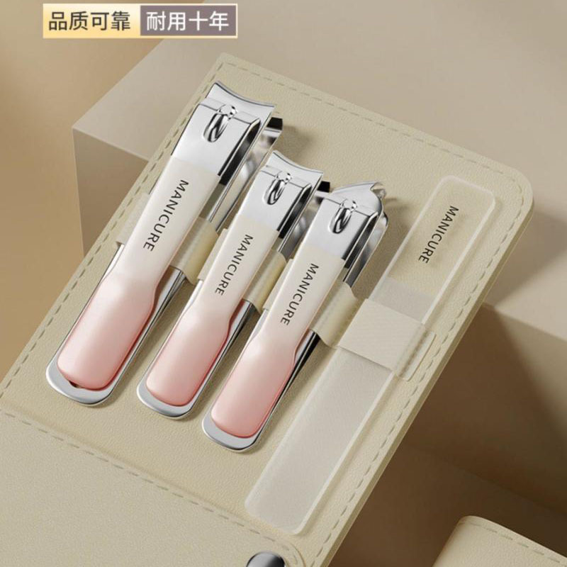 Nail clipper set, portable carbon steel nail trimming and manicure tools, nail clippers, household bevel nail grinding tools pic 10