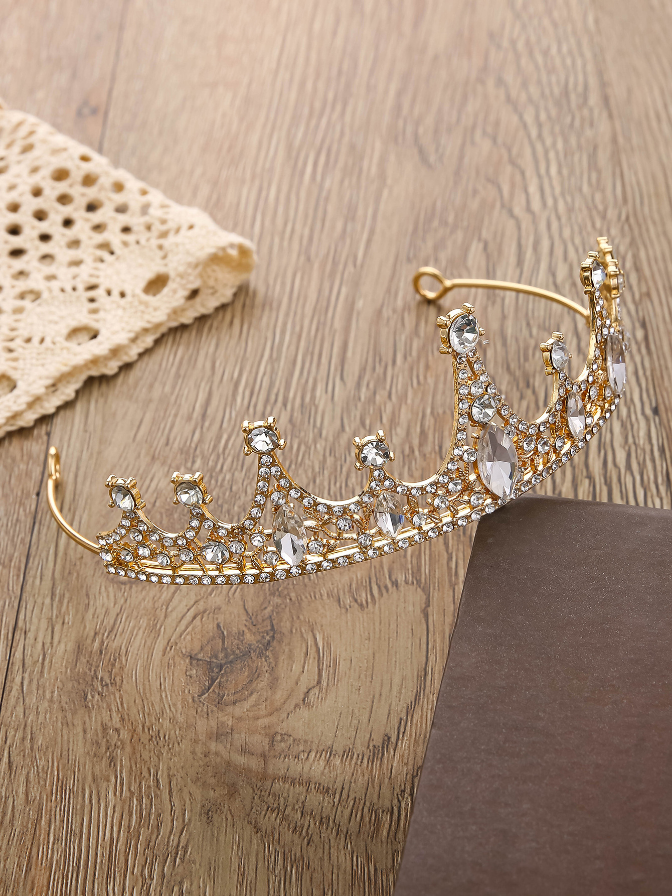 Nuevo estilo venta directa de fábrica tiara para niños tiara para niñas aros de pelo de cristal espectáculo de cumpleaños para niños accesorios de boda pic 11