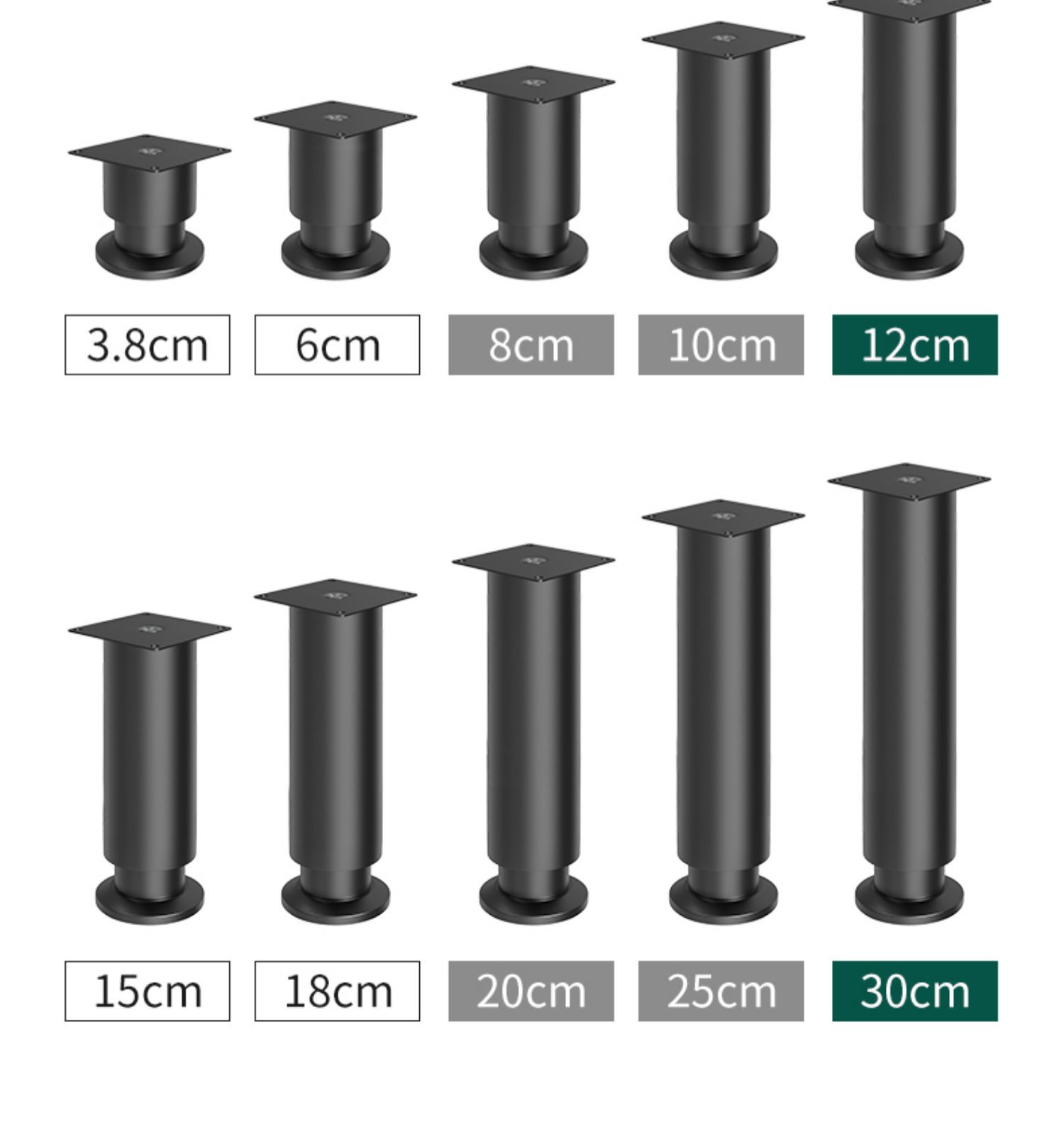 电视柜橱柜脚床腿增高垫可调节支撑腿沙发腿茶几腿加高不锈钢柜脚详情9
