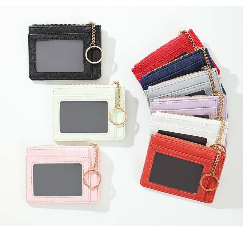 跨境多卡位PU卡包卡套钥匙零钱包可制LOGO钱包卡包厂家批发现货详情17