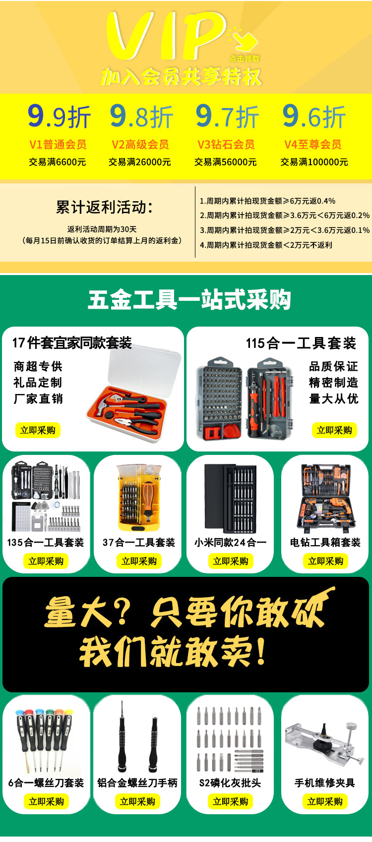 批发17件套家用五金工具箱全套房地产礼品组套新房装修工具组套装详情8