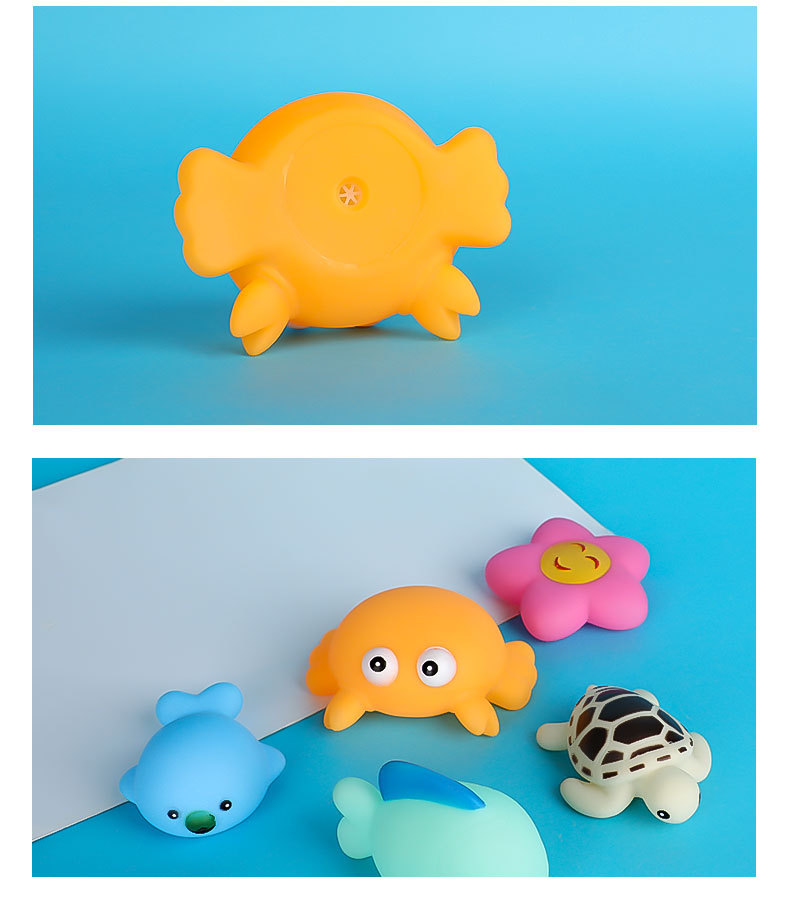 pvc海星鲸鱼章鱼海洋生物喷水玩具宝宝解压游泳沐浴玩具小礼物详情9