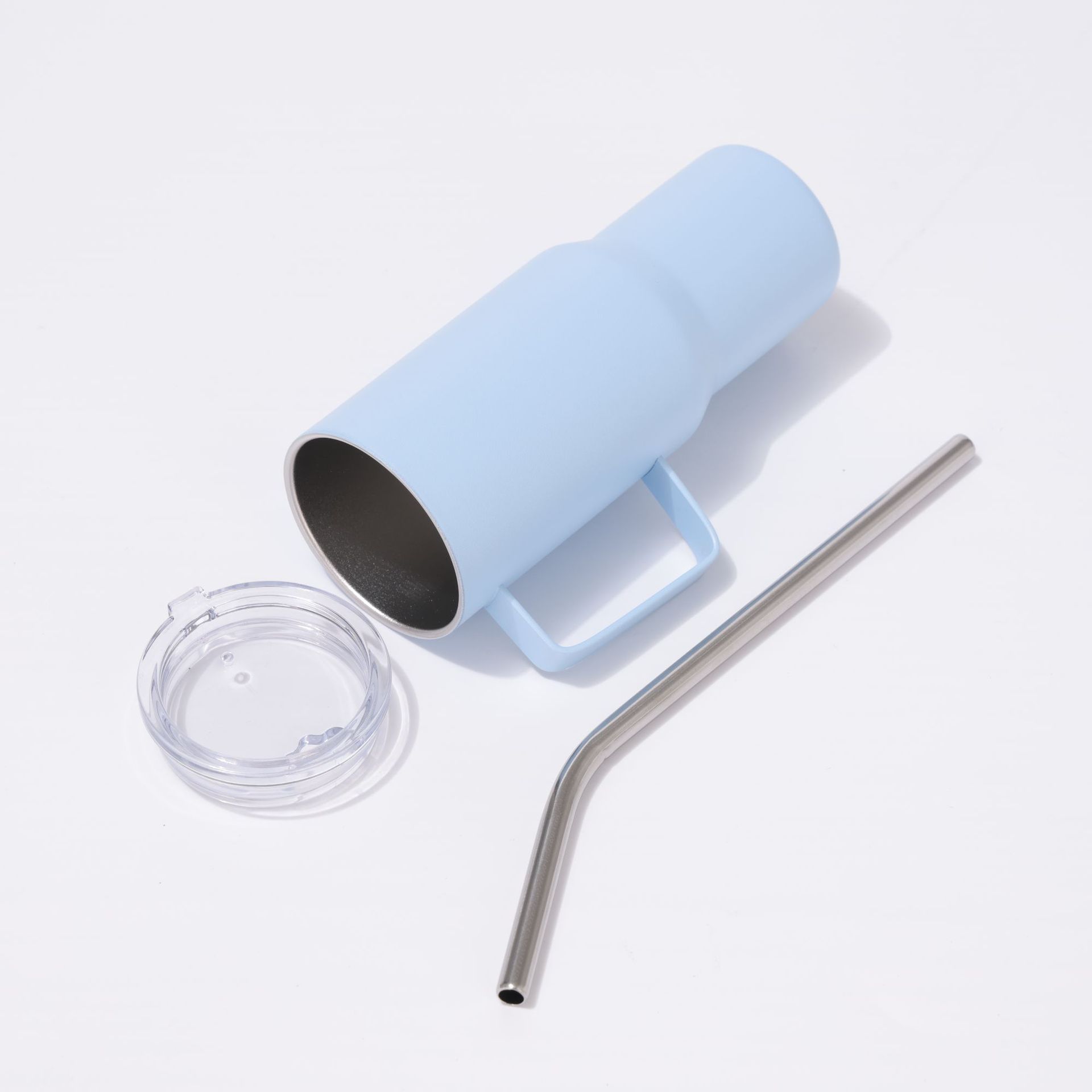 304不锈钢保温杯5oz纯色小水杯便携迷你冰霸杯纯色吸管手柄汽车杯详情17