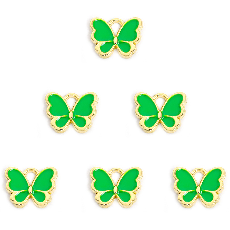 时尚炫彩蝴蝶滴油合金挂件 动物DIY饰品配件手链项链耳环吊坠配饰详情12