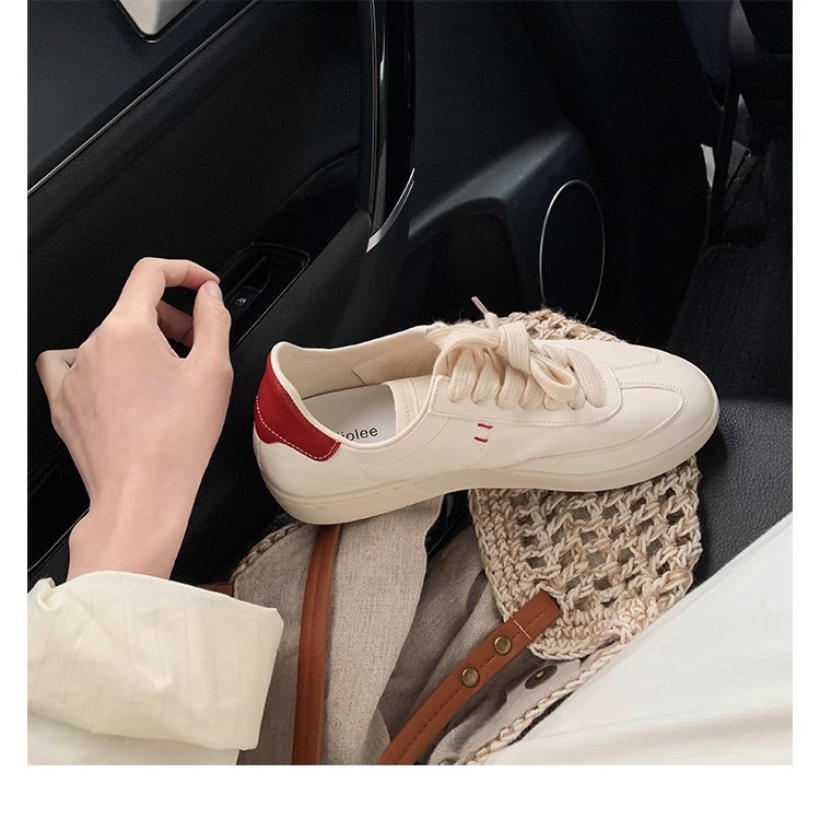 葡萄妈studiolee同款牛皮系带休闲百搭运动板鞋圆头小白鞋女新款详情25