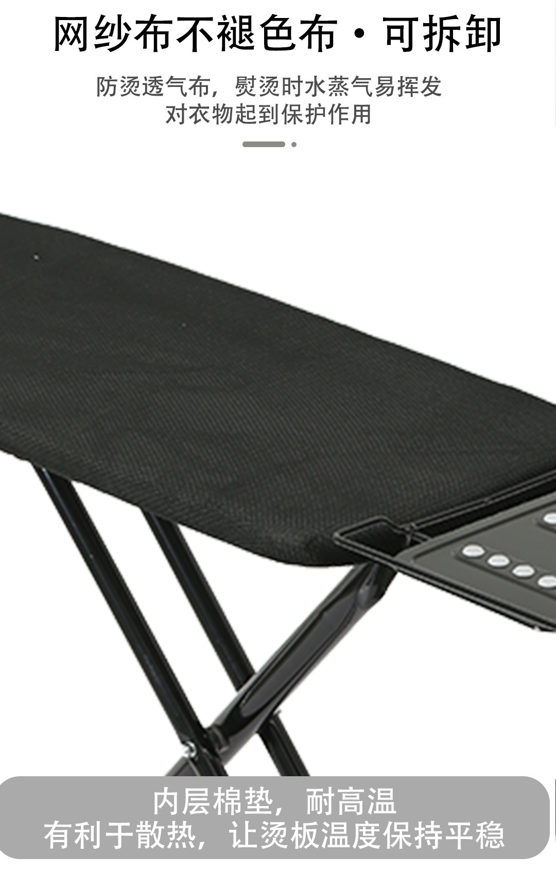 跨境多色可选印花可折叠支架托盘双层海绵不褪色家用酒店烫熨衣板详情12