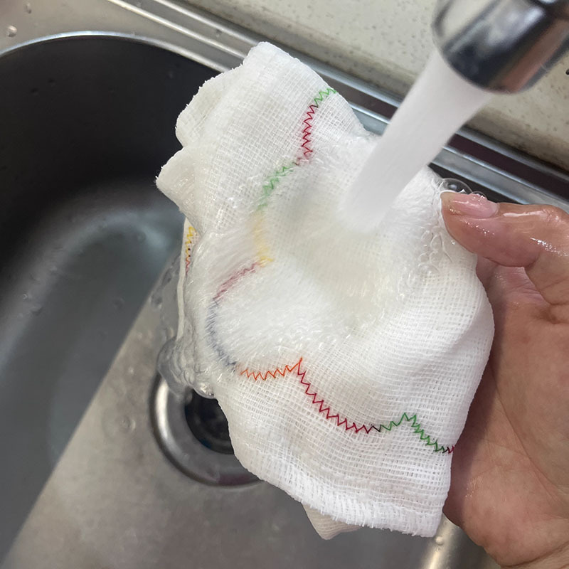 洗碗布彩虹疏油抹布易清洗厨房多层百洁布洗碗抹布吸水棉纱擦桌布详情5