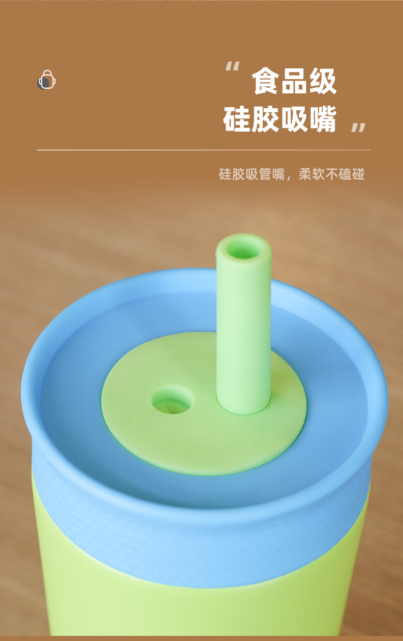 跨境不锈钢咖啡杯简约便携随行吸管保温杯高颜值大容量杯子定制详情6