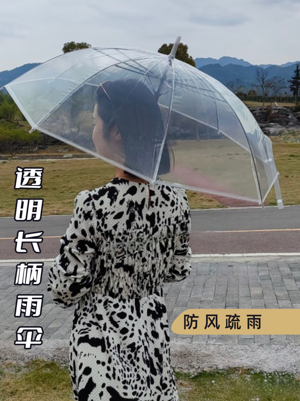 一次性雨伞批货长柄透明雨伞自动伞简约透明伞儿童雨伞广告伞LOGO详情2