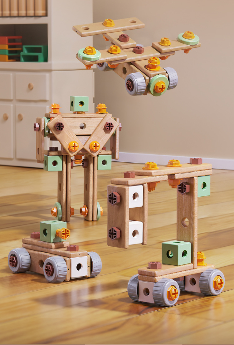 儿童益智仿真维修工具箱过家家拼装玩具电钻拧螺丝刀螺母套装跨境详情1