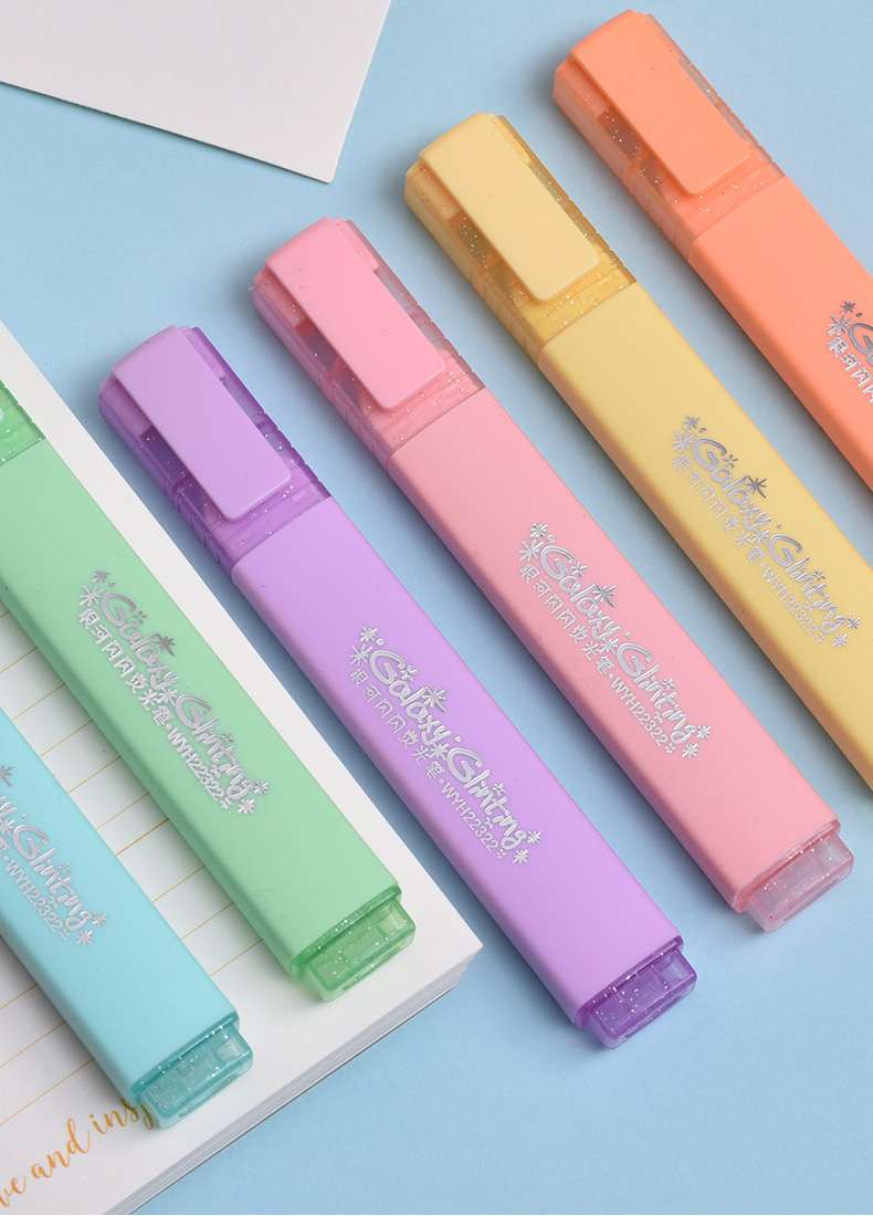 Weiya Hui 22322 Flash Highlighter 6-color Flash Highlighter wholesale Flat Highlighter pic 9