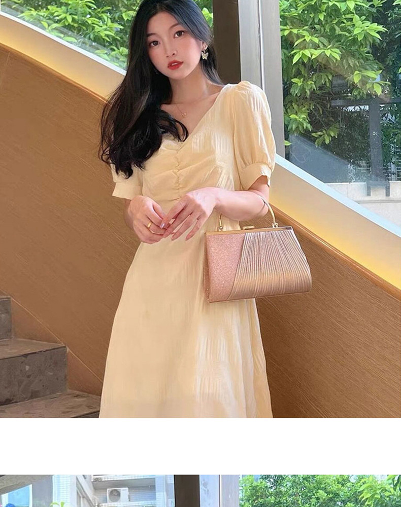 新款晚宴手提包宴会手拿女包气质夜场KTV手包单肩斜跨时尚小方包详情3