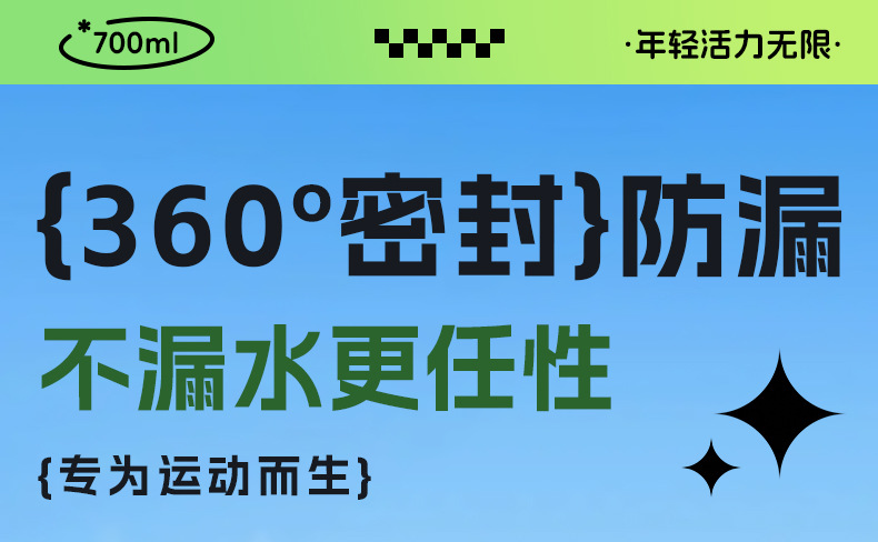 一键开盖水杯tritan一盖三饮户外大容量运动水杯健身男女骑行水壶详情17