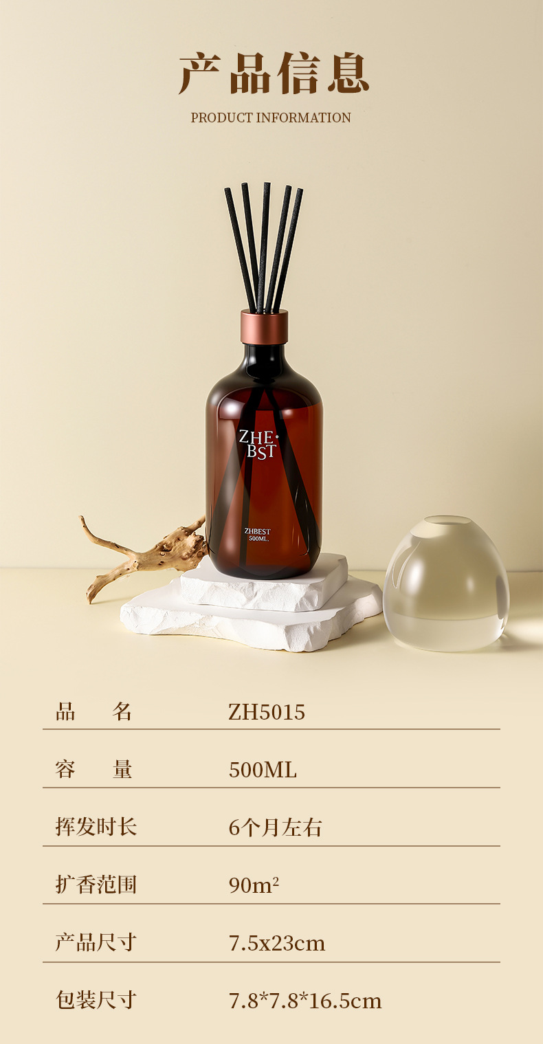 ZHE.BST Flameless aromatherapy essential oil long-lasting deodorizing Toilet, home hotel fragrance display, Bedroom air Fragrance aroma bottle pic 2