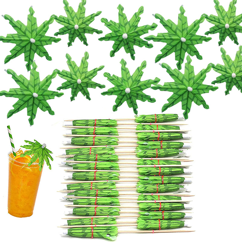 50 flamingo skewers, pineapple skewers, disposable fruit skewers, cold cocktails to decorate a Hawaiian party pic 24