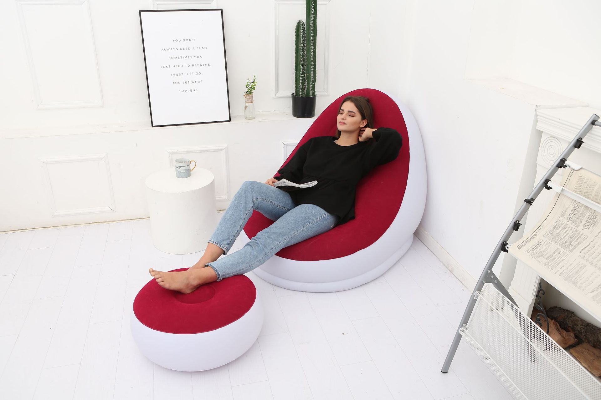 厂家批发多功能充气组合沙发单人沙发床懒人沙发午休躺椅详情15