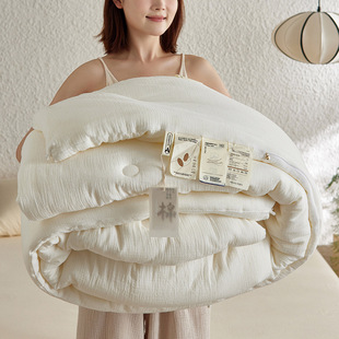 Class A, mother and baby grade, 100 all-cotton three-layer jacquard four-piece set, pure cotton quilt cover, bed sheet, bed cover, washed cotton products for winter pic 9