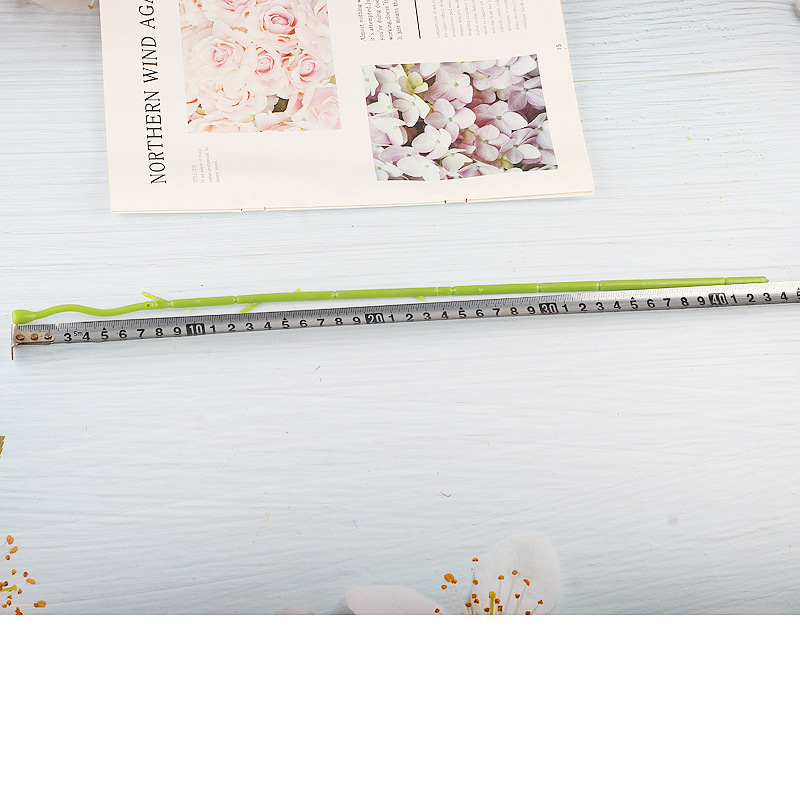 仿真玫瑰花杆配件带叶香皂花花枝玫瑰枝园艺装饰办公文化用仿真植物详情4