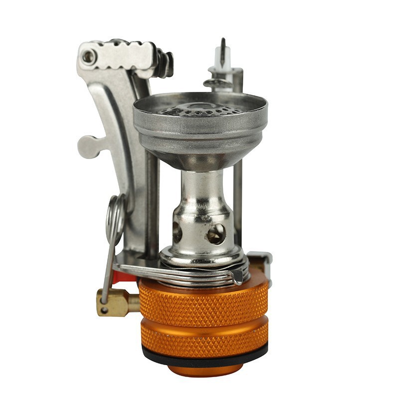 Portable folding mini outdoor gas stove, camping cookware, windproof and quick-heating camping burner, one-piece mini burner pic 11