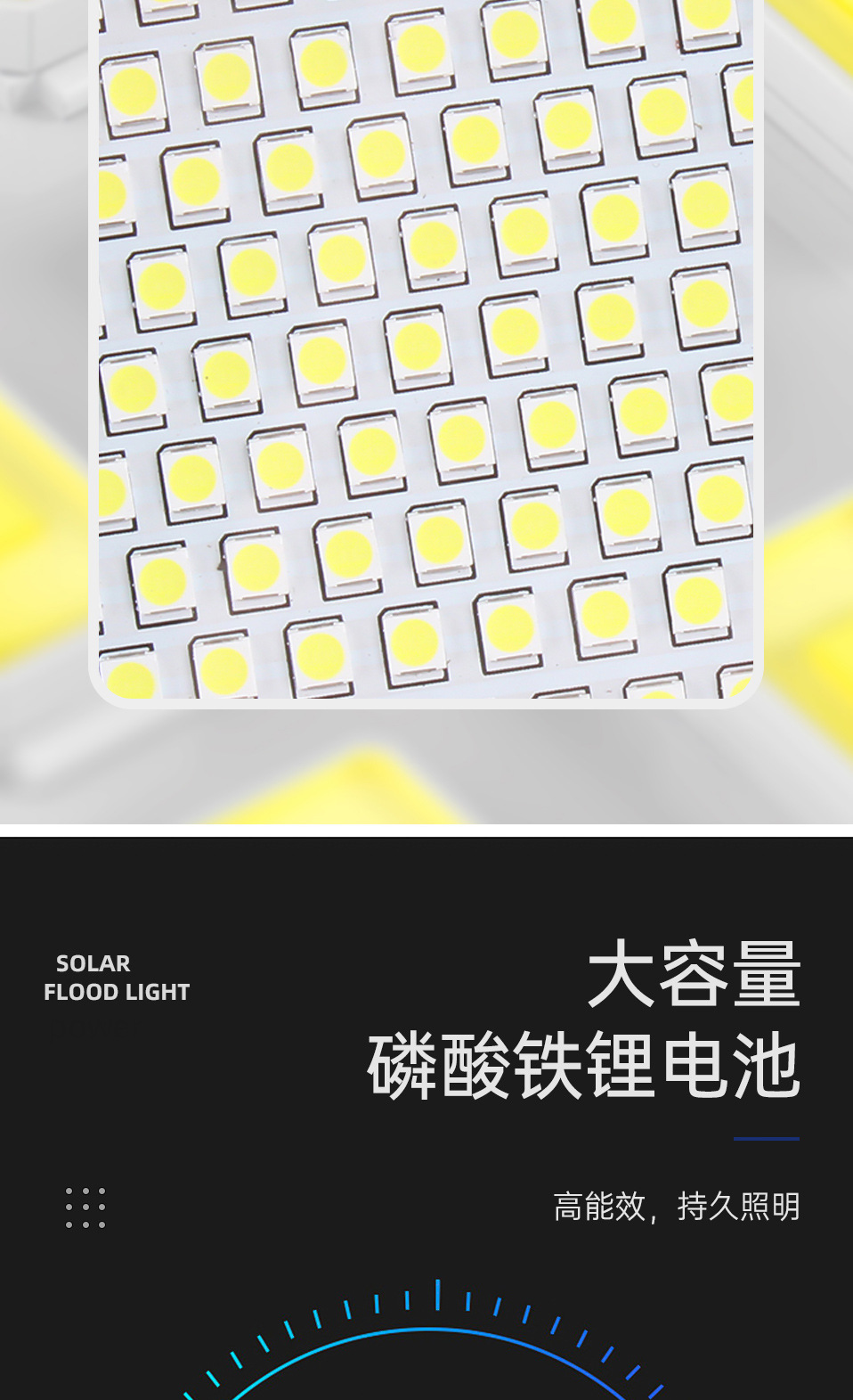 Solar floodlight LED ultra-bright outdoor waterproof rural high-power street lamp household outdoor courtyard lighting lamp pic 6