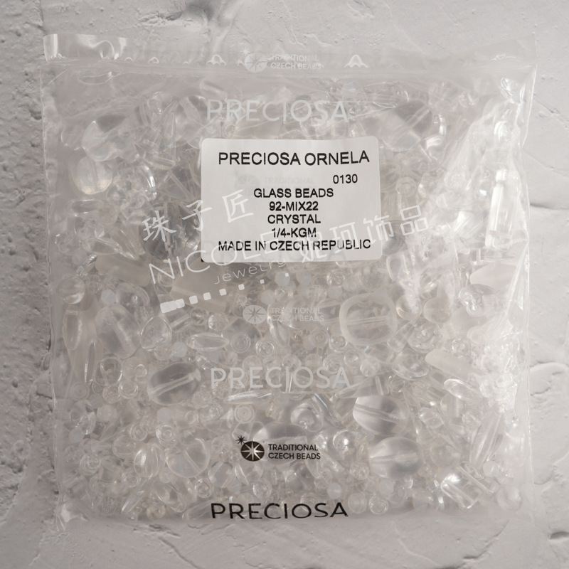 新款捷克玻璃珠preciosa多尺寸款式玻璃混珠多色系列250克装详情10