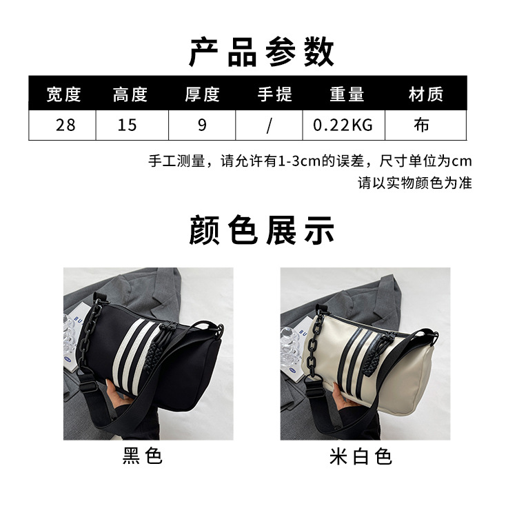 High-end Oxford fabric single-shoulder bag, casual and fashionable chain crossbody bag, cross-border versatile underarm bag for women wholesale pic 19