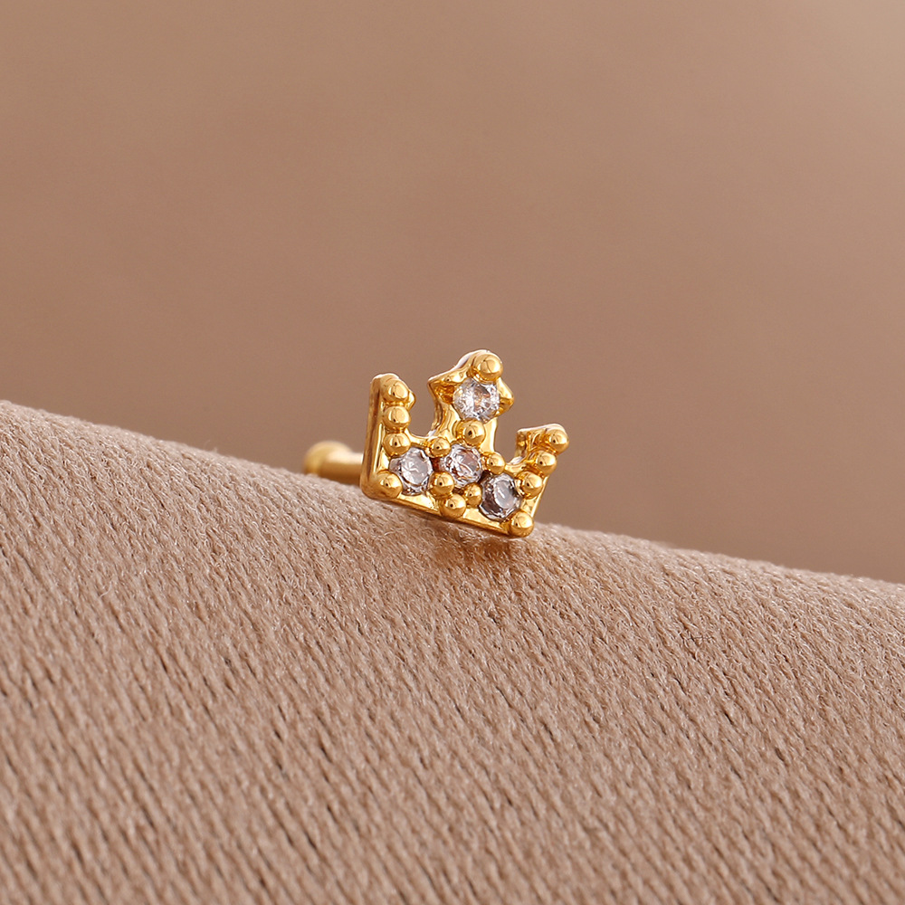 跨境钛钢镶钻鼻钉螺丝拧球直杠鼻钉不锈钢耳钉气质小众设计感耳钉详情25