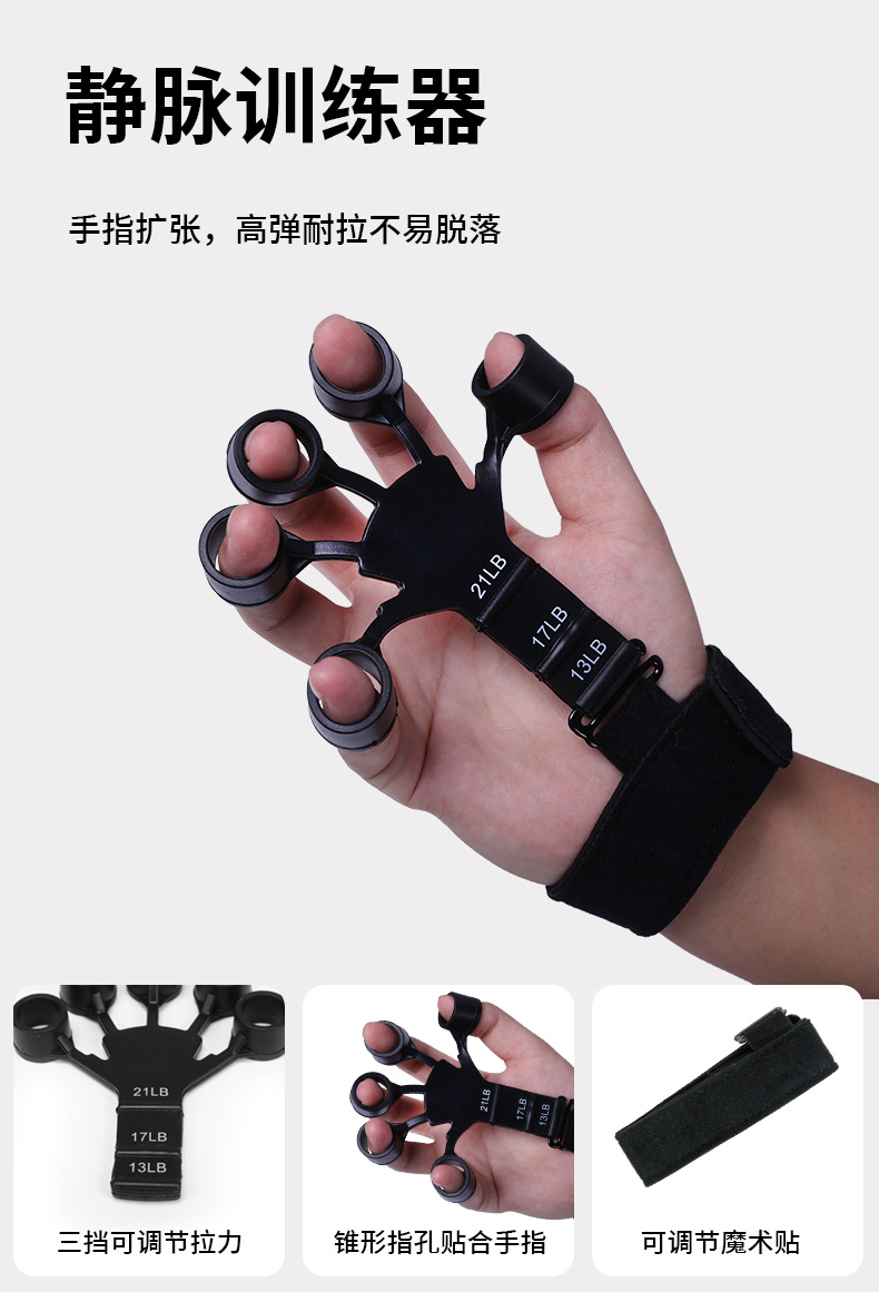 5-60KG计数可调握力器男女练手力腕力手指力器健身器材TPE包胶详情6