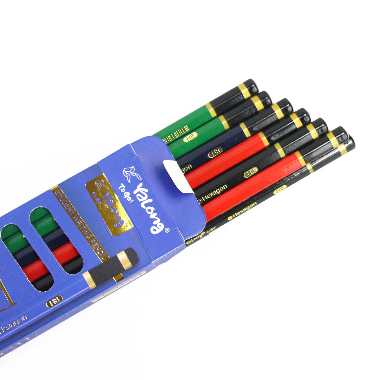 Yalong Cross-border Classic Design HB Pencil 12-piece Set with hexagonal rods. Students can accept pencils pic 3