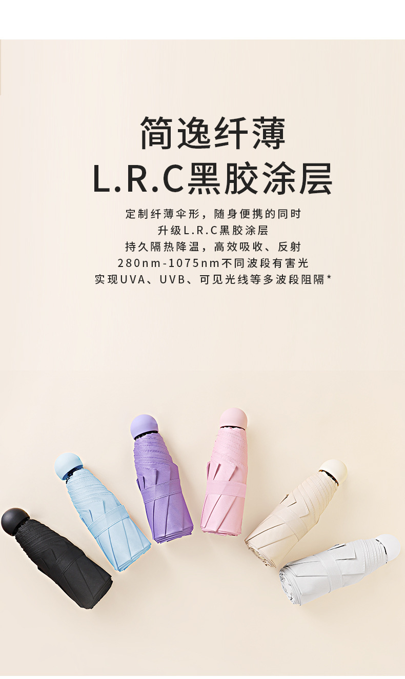 伞小巧雨伞批发折叠五折伞晴雨两用胶囊伞防晒遮阳伞口袋女高级感详情26