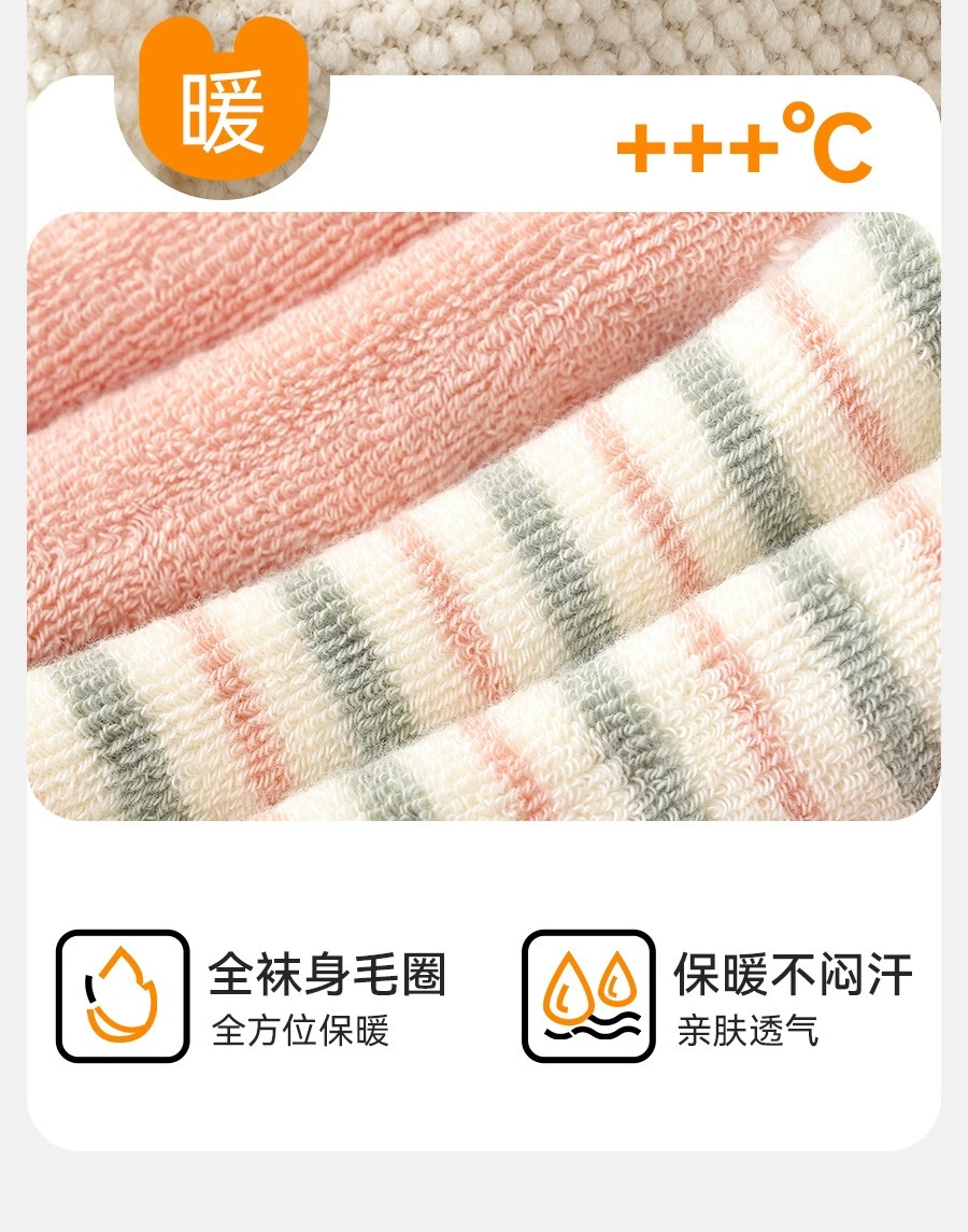 女童袜子秋冬季加厚保暖中筒毛圈女孩袜加绒长筒冬款宝宝儿童袜详情7