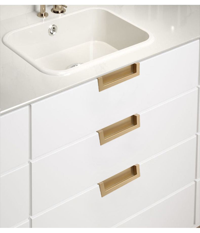 黑色嵌入式暗装拉手金色银色抽屉把手青古铜挖槽移门加长对装拉手详情14