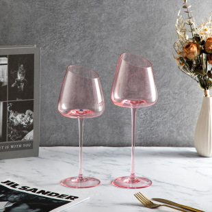 Handcrafted luxurious prism wine glass, crystal glass, Bordeaux Poly aroma wine glass, European vertical striped highball glass pic 17